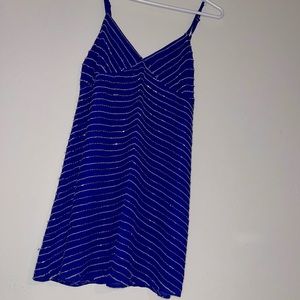 SHOW ME YOUR MUMU blue mini dress with beading